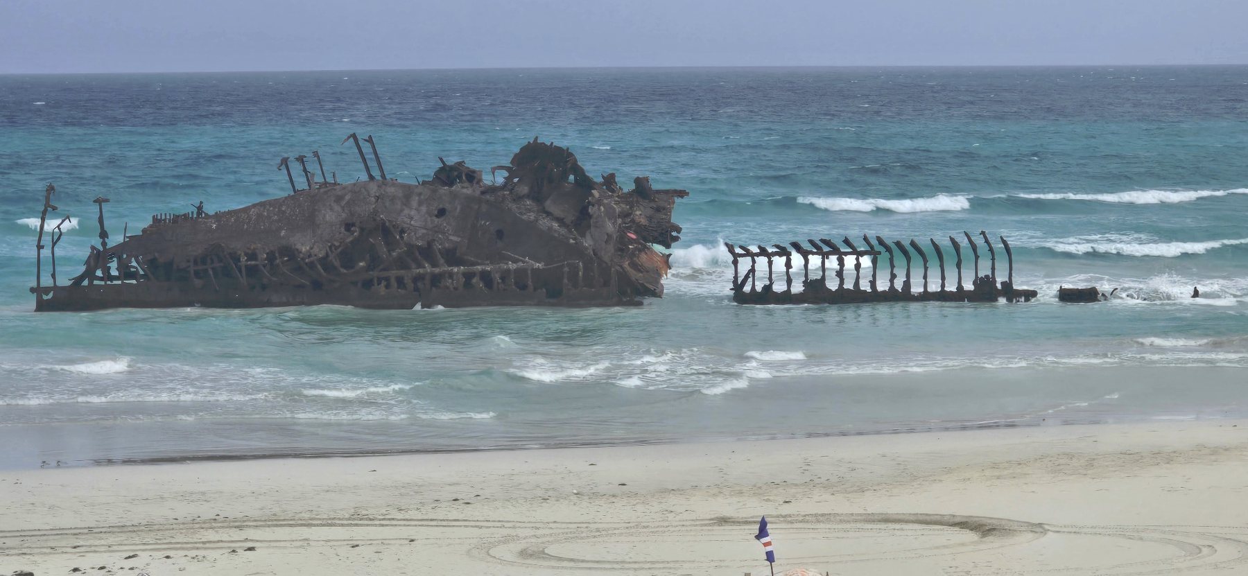Naufrágio junto à costa da Boa Vista, Cabo Verde, fotografia dos anfitriões